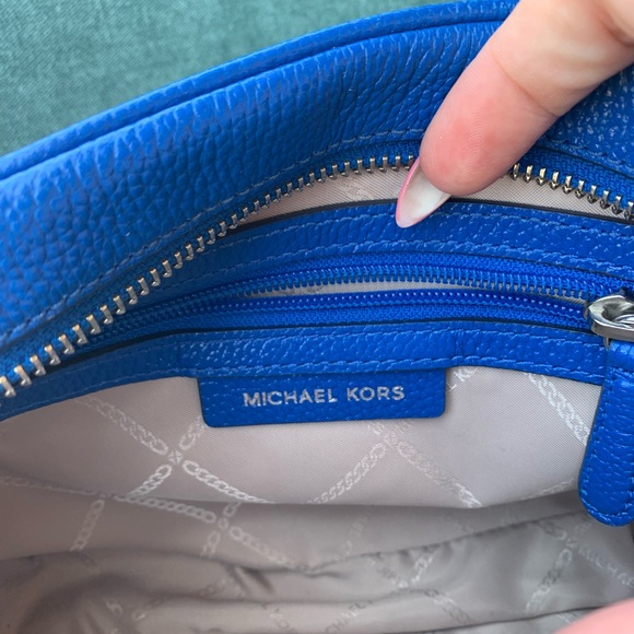 Michael Kors Vibrant Blue Studded Crossbody Purse - Picture 3 of 9